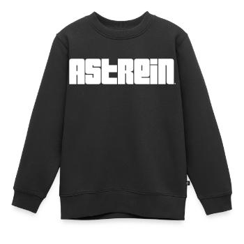 ASTREIN. Cooles, trendiges und neues Design by #DM - Kinder Premium Organic Sweatshirt - Schwarz - Vorne - AI Model Kid Female (0cm)