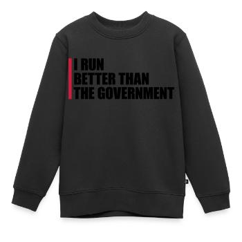 mieux fonctionner que le gouvernement - Sweat Premium enfant bio - noir - Devant - AI Model Kid Female (0cm)