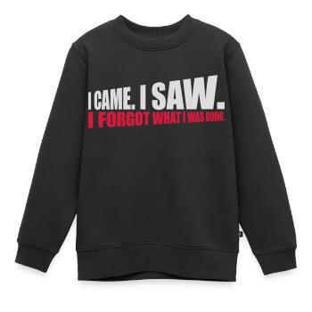 I came saw forget - Kinder Premium Organic Sweatshirt - Schwarz - Vorne - AI Model Kid Female (0cm)