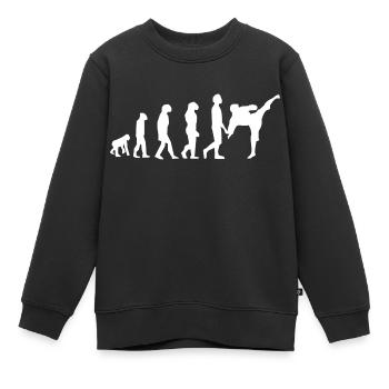 Evolution der Kampfkünste - Kinder Premium Organic Sweatshirt - Schwarz - Vorne - AI Model Kid Female (0cm)