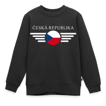 Tchéquie - Sweat Premium enfant bio - noir - Devant - AI Model Kid Female (0cm)