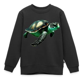 Die Grüne Meeresschildkröten sind prächtige Tiere - Kinder Premium Organic Sweatshirt - Schwarz - Vorne - AI Model Kid Female (0cm)