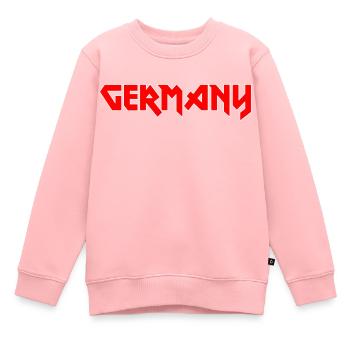 Modisches Heimat GERMANY Metal-Design - Kinder Premium Organic Sweatshirt - Rosa - Vorne - AI Model Kid Female (0cm)