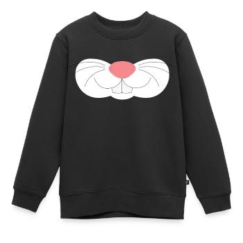 Cute bunny nose - Kids Premium Organic Sweatshirt - black - Front - AI Model Kid Female (0cm)
