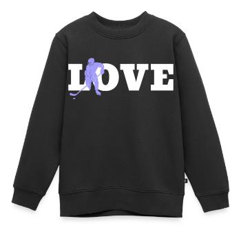 Eishockeyspieler Hockeyfan Eishockey Eishockeyteam - Kinder Premium Organic Sweatshirt - Schwarz - Vorne - AI Model Kid Female (0cm)
