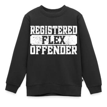 Délinquant Flex Enregistré Vintage - Sweat Premium enfant bio - noir - Devant - AI Model Kid Female (0cm)