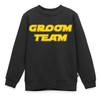 GROOM TEAM - Kinder Premium Organic Sweatshirt - Schwarz - Vorne - AI Model Kid Female (0cm)
