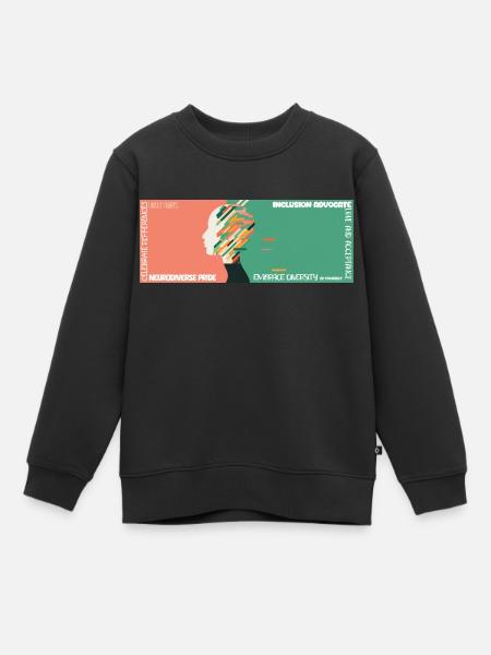 Neurodiverser Stolz. - Kinder Premium Organic Sweatshirt - Schwarz