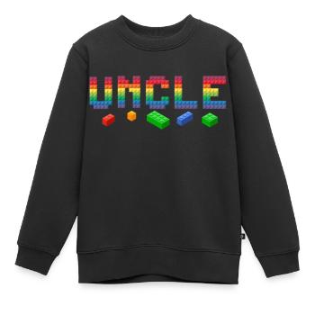 Onkel Baumeister Bausteine Blöcke Familie - Kinder Premium Organic Sweatshirt - Schwarz - Vorne - AI Model Kid Female (0cm)