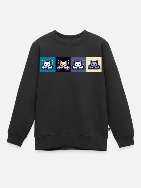 Attaque de chat - Sweat Premium enfant bio - noir