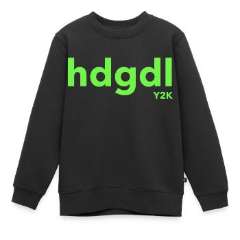 hdgdl Y2K grün - Kinder Premium Organic Sweatshirt - Schwarz - Vorne - AI Model Kid Female (0cm)