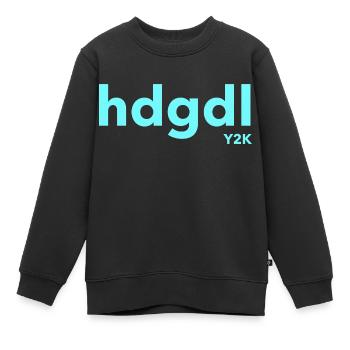 hdgdl hab dich ganz doll liebY2K türkis - Kinder Premium Organic Sweatshirt - Schwarz - Vorne - AI Model Kid Female (0cm)
