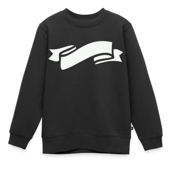 Symbole de banderole - Sweat Premium enfant bio - noir - Devant - AI Model Kid Female (0cm)