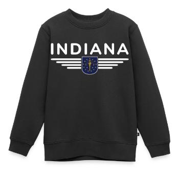 Indiana Fan T-Shirt – Montrez votre fierté ! - Sweat Premium enfant bio - noir - Devant - AI Model Kid Female (0cm)