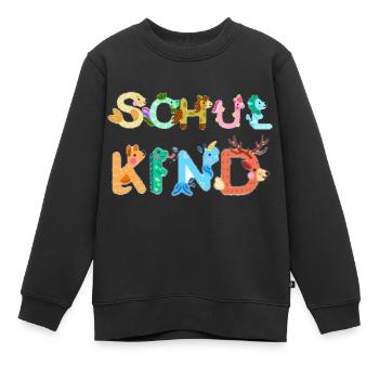 Schulkind 2026 Einschulung 2026 1. Klasse 26 - Kinder Premium Organic Sweatshirt - Schwarz - Vorne - AI Model Kid Female (0cm)