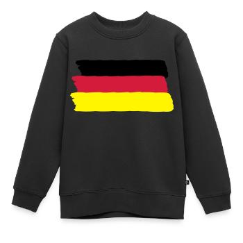 Allemagne - Sweat Premium enfant bio - noir - Devant - AI Model Kid Female (0cm)