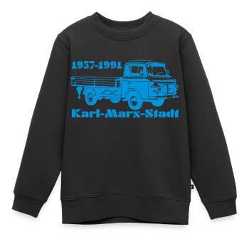 Barkas Pritsche B1000 - Kinder Premium Organic Sweatshirt - Schwarz - Vorne - AI Model Kid Female (0cm)