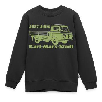 Barkas Pritsche - Kinder Premium Organic Sweatshirt - Schwarz - Vorne - AI Model Kid Female (0cm)