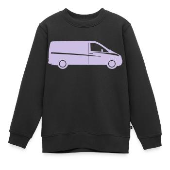 Kurier - Kinder Premium Organic Sweatshirt - Schwarz - Vorne - AI Model Kid Female (0cm)