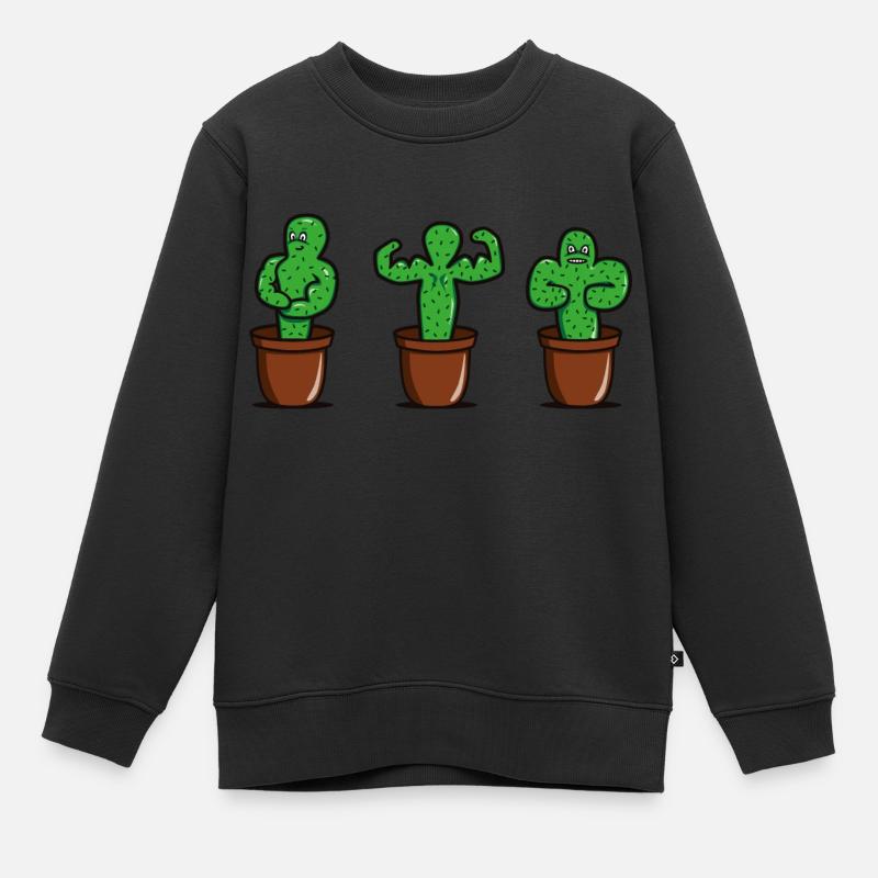 cactus avec des muscles - Sweat Premium enfant bio - noir