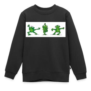Sei kein Frosch - mach Tai Chi - Kinder Premium Organic Sweatshirt - Schwarz - Vorne - AI Model Kid Female (0cm)