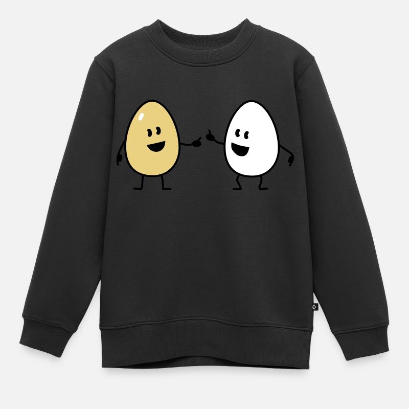eggs - Sweat Premium enfant bio - noir