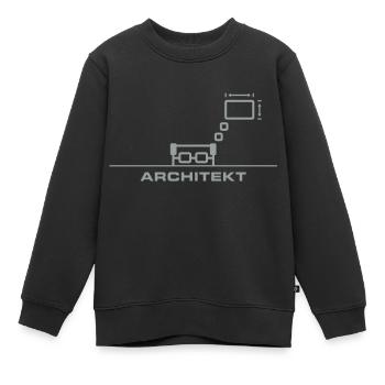 Architecte - Sweat Premium enfant bio - noir - Devant - AI Model Kid Female (0cm)