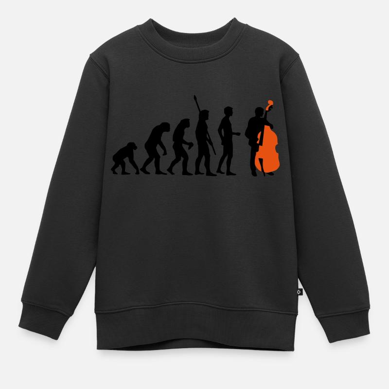 evolution_bass_2c - Kinder Premium Organic Sweatshirt - Schwarz