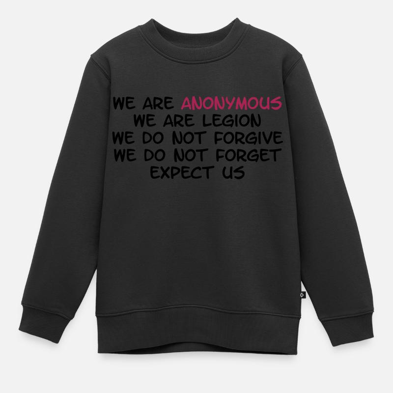 We Are Anonymous - Sweat Premium enfant bio - noir