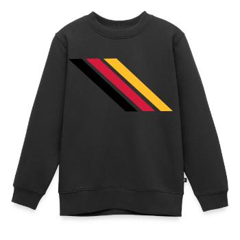 Deutschland Fahne - Kinder Premium Organic Sweatshirt - Schwarz - Vorne - AI Model Kid Female (0cm)