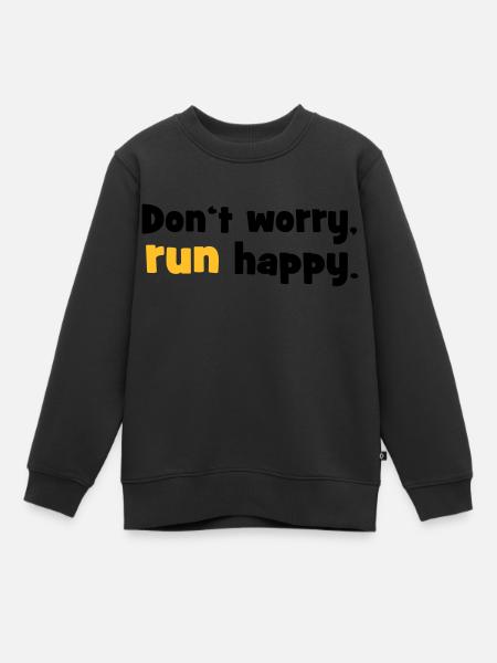 run - Kids Premium Organic Sweatshirt - black