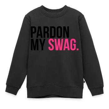 pardon my swag - Sweat Premium enfant bio - noir - Devant - AI Model Kid Female (0cm)