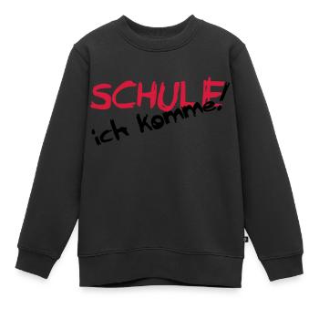 Schule ich komme, Schulkind, Schuleinführung - Kinder Premium Organic Sweatshirt - Schwarz - Vorne - AI Model Kid Female (0cm)