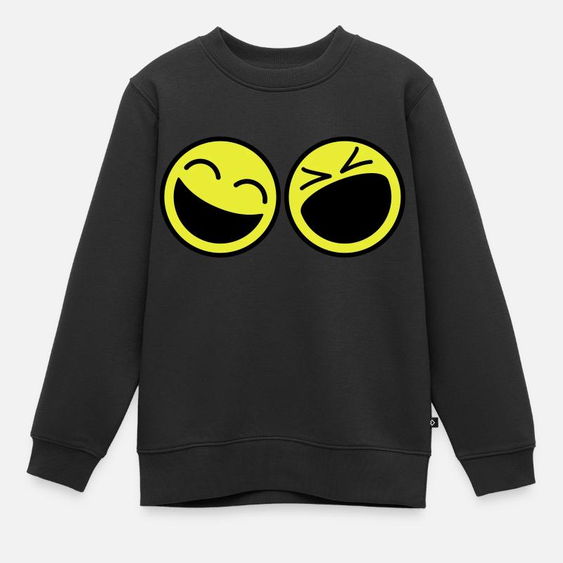 Smileys - Sweat Premium enfant bio - noir