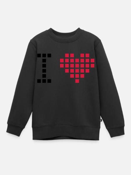 j'aime 2 - Sweat Premium enfant bio - noir