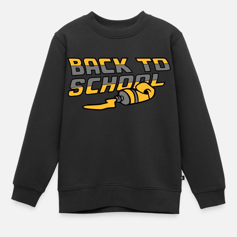 Back To School - Kids Premium Organic Sweatshirt - black