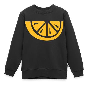 Zitrone - Kinder Premium Organic Sweatshirt - Schwarz - Vorne - AI Model Kid Female (0cm)