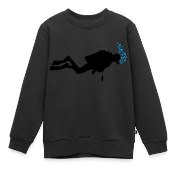 Taucher Luftblasen - Kinder Premium Organic Sweatshirt - Schwarz - Vorne - AI Model Kid Female (0cm)