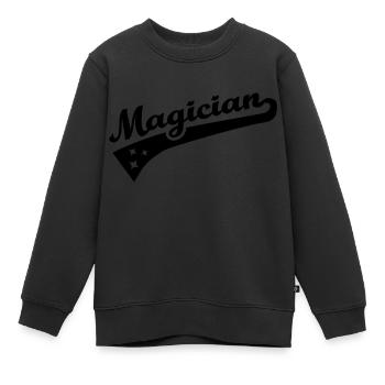 Zauberer - Kinder Premium Organic Sweatshirt - Schwarz - Vorne - AI Model Kid Female (0cm)