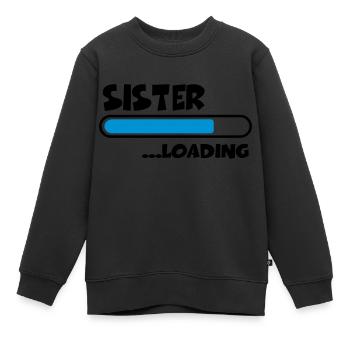 Sister loading - Sweat Premium enfant bio - noir - Devant - AI Model Kid Female (0cm)