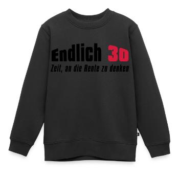 Endlich 30 - Kinder Premium Organic Sweatshirt - Schwarz - Vorne - AI Model Kid Female (0cm)