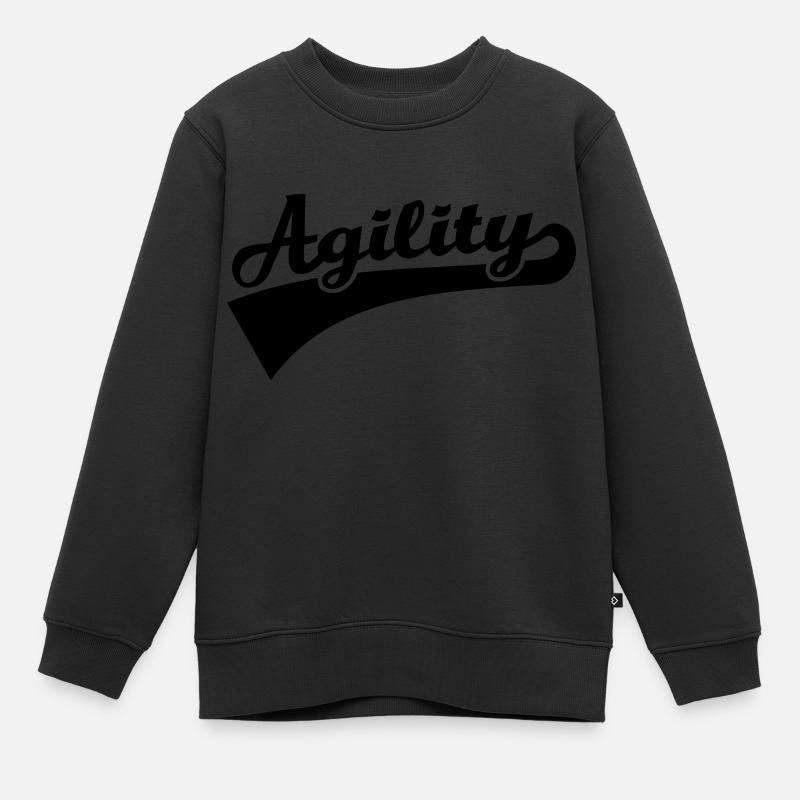 Agility - Kinder Premium Organic Sweatshirt - Schwarz