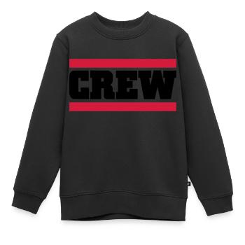 crew - Sweat Premium enfant bio - noir - Devant - AI Model Kid Female (0cm)