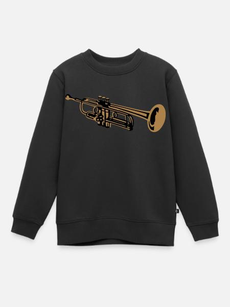 Trumpet - trompette - Sweat Premium enfant bio - noir