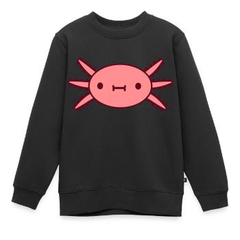 gesicht kopf kleines suesses - Kinder Premium Organic Sweatshirt - Schwarz - Vorne - AI Model Kid Female (0cm)