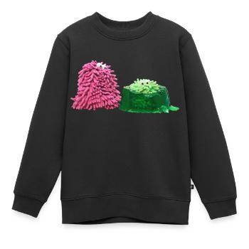 Wackelpudding - Kinder Premium Organic Sweatshirt - Schwarz - Vorne - AI Model Kid Female (0cm)