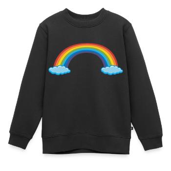 Arc en ciel Rainbow enfant bébé fée ciel - Sweat Premium enfant bio - noir - Devant - AI Model Kid Female (0cm)