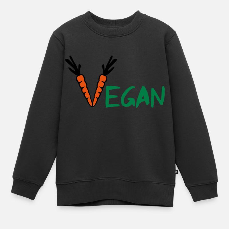 Vegan - Kinder Premium Organic Sweatshirt - Schwarz