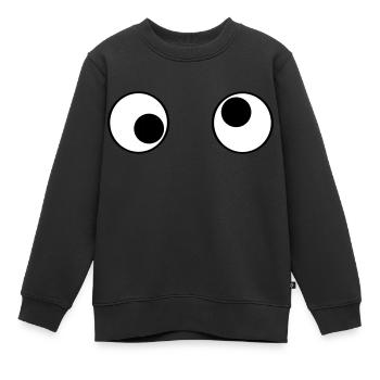 Yeux funny - Sweat Premium enfant bio - noir - Devant - AI Model Kid Female (0cm)