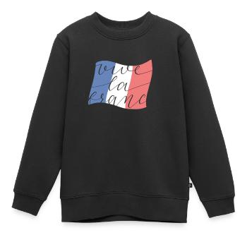 France France vit le Français - Sweat Premium enfant bio - noir - Devant - AI Model Kid Female (0cm)